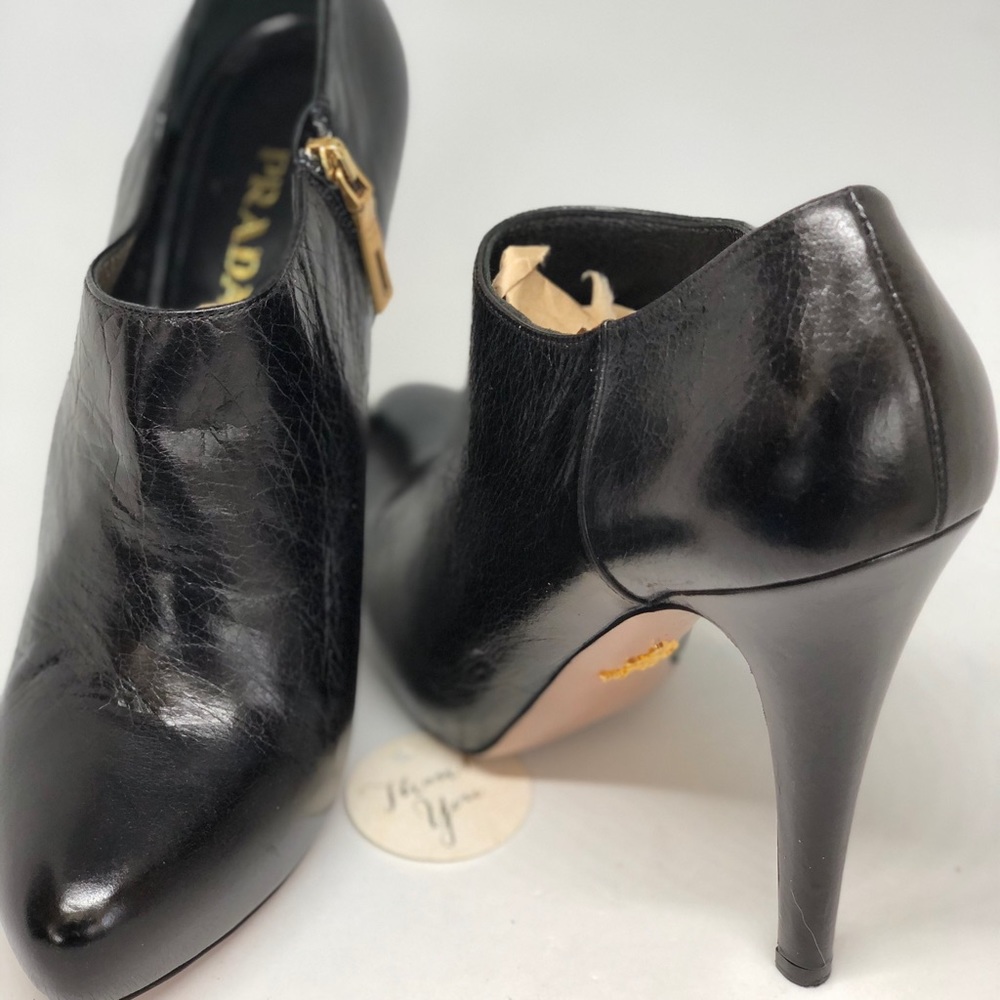 PRADA💥SOLD OUT💥Ankle Black Boots Size 40/US 9 - Picture 8 of 8